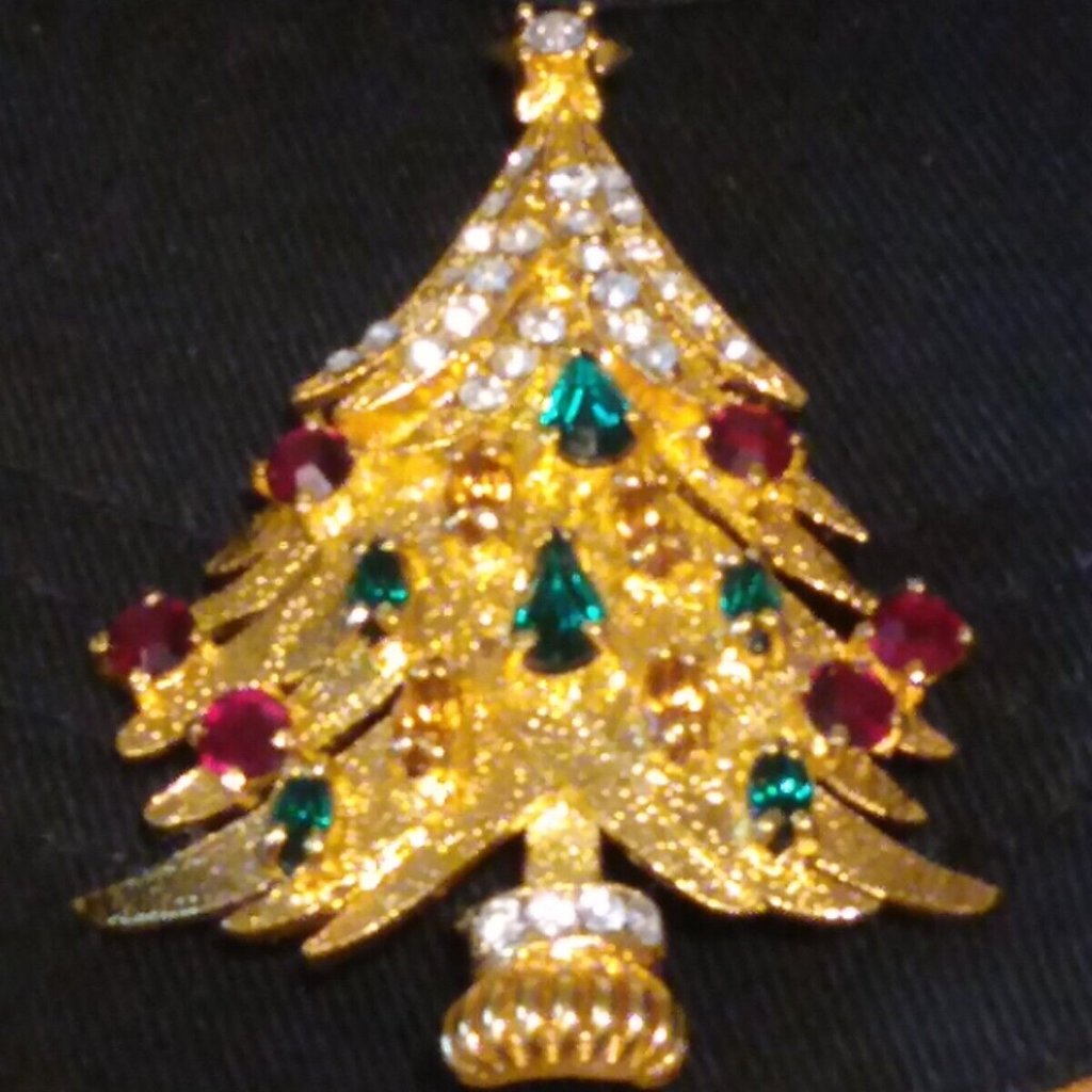 Eisenberg Ice Pin Brooch Beautiful Multi Colored Christmas Tree Rare 99$